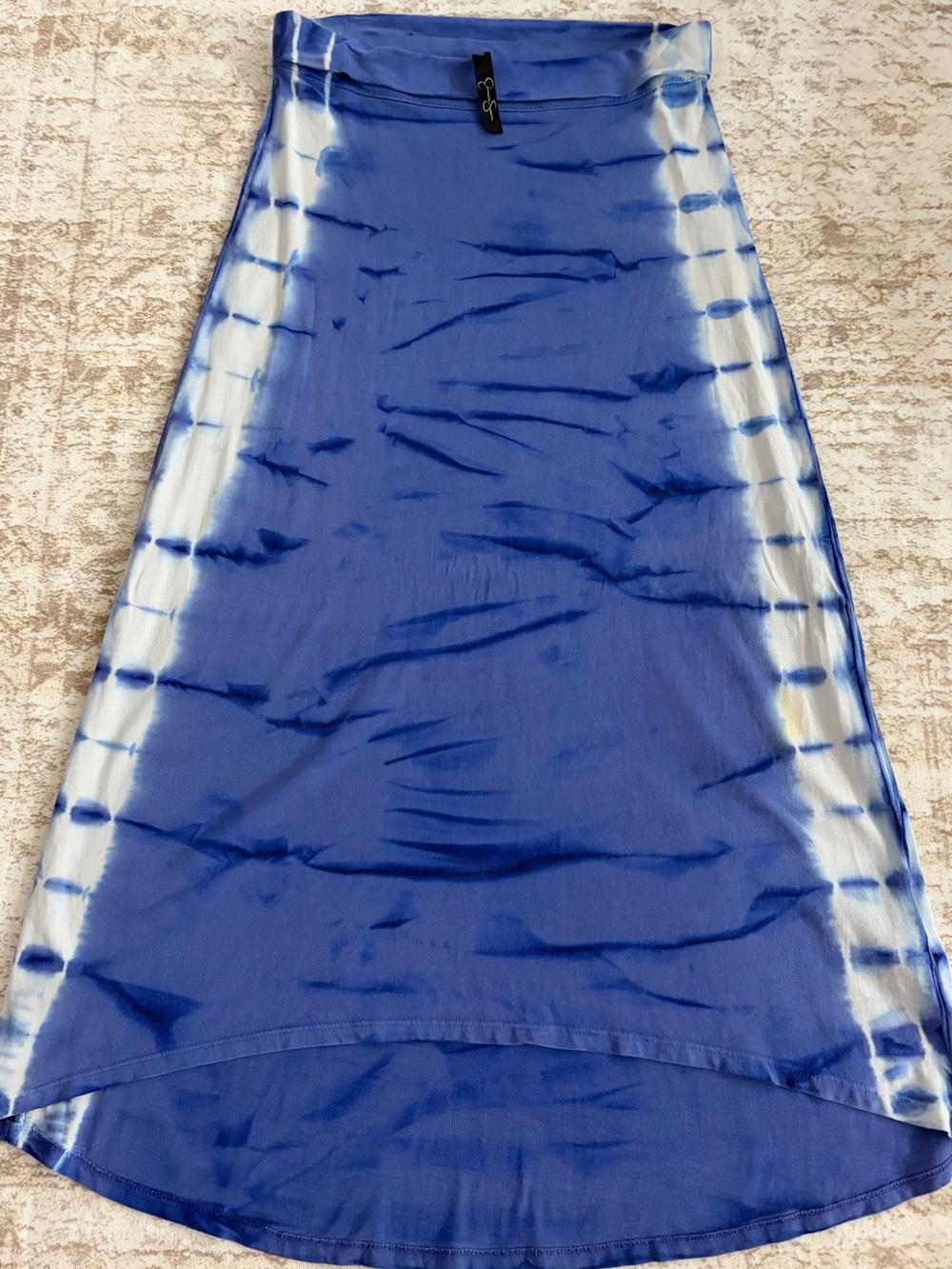 Jessica Simpson Blue and White Tie-Dye Maxi Skirt